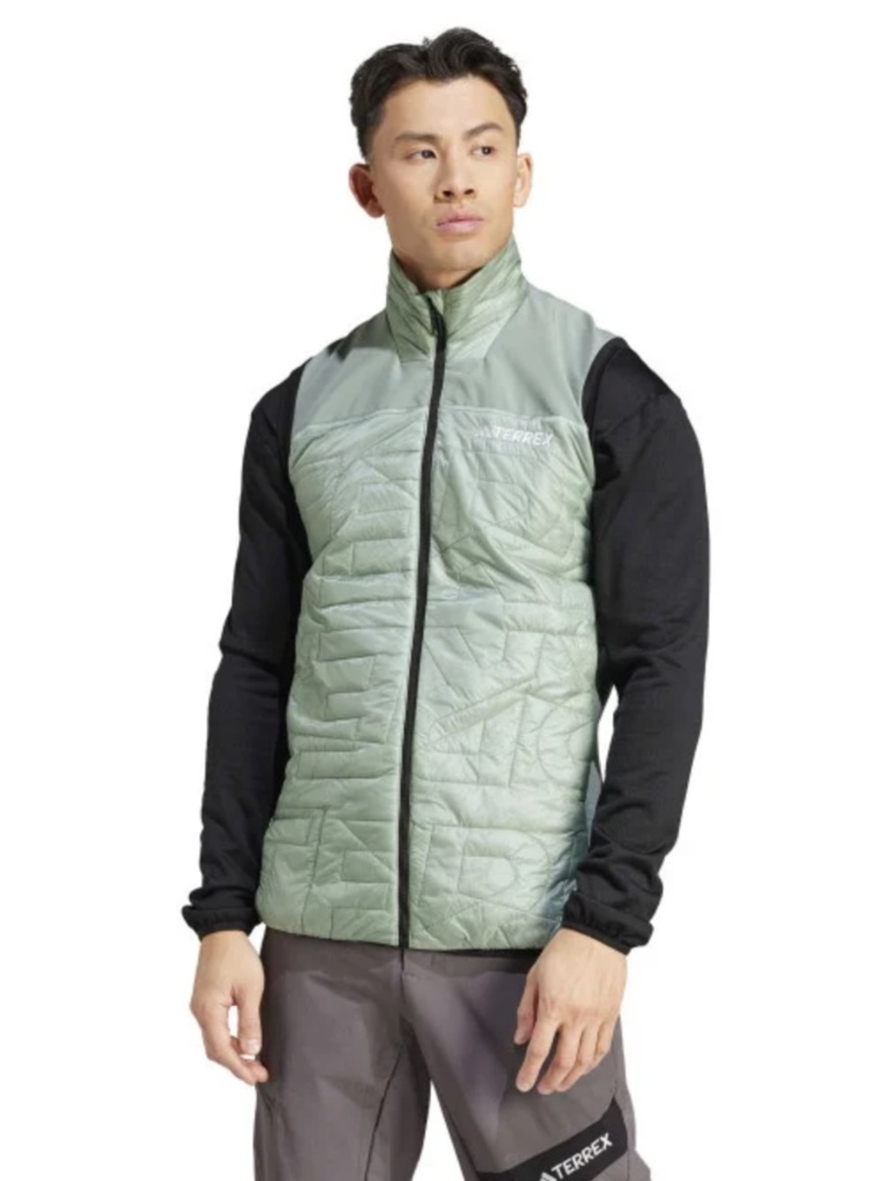 Adidas Terrex Xperior Varilite Hybrid Primaloft Vest Jacket Mens Large Green